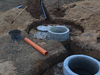 Проведення каналізації. Приватний будинок. Гнатівка. Київська обл.